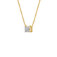 Prism Princess Solitaire Diamond Chain Necklace