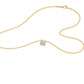 Prism Princess Solitaire Diamond Chain Necklace