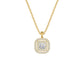 Round Solitaire Ripple Diamond Pendant 18 KT / Yellow Gold