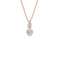 Petal & Pave Heart Diamond Pendant 18 KT / Rose Gold