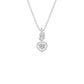 Petal & Pave Heart Diamond Pendant 18 KT / White Gold