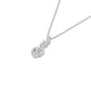 Petal & Pave Heart Diamond Pendant 18 KT / White Gold