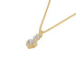 Petal & Pave Heart Diamond Pendant 18 KT / Yellow Gold