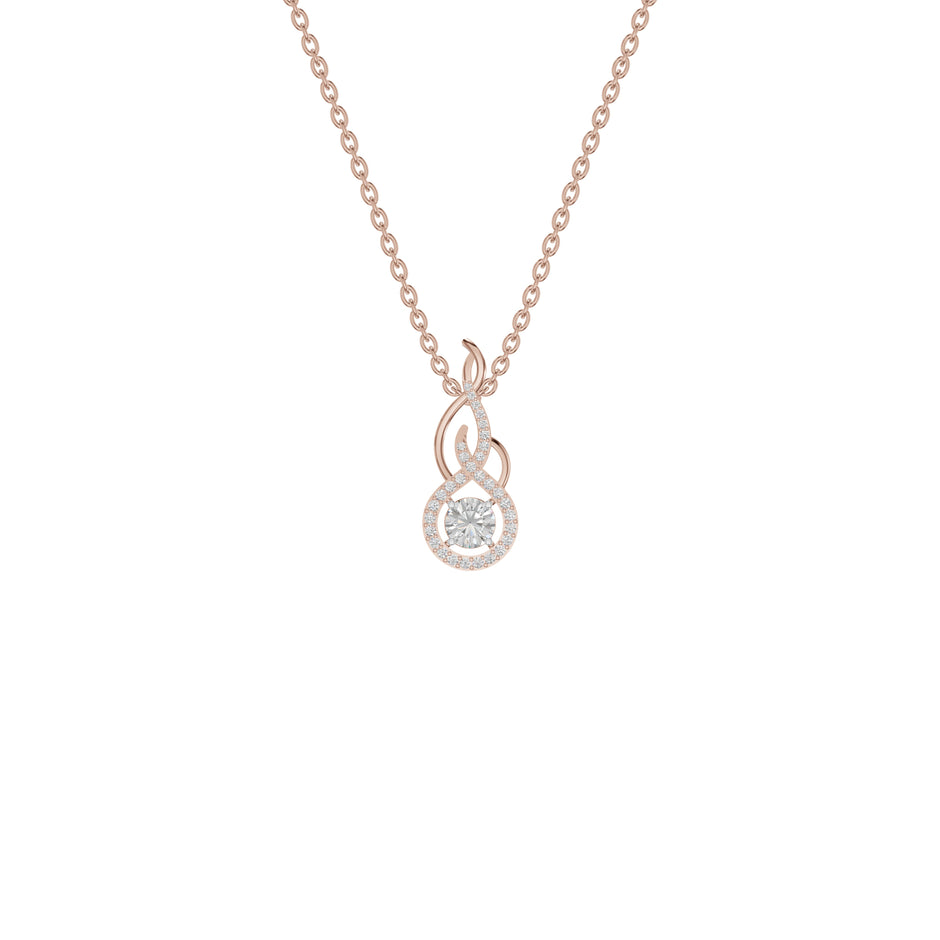 Ethereal Eclipse Diamond Pendant 18 KT / Rose Gold