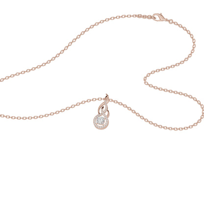 Ethereal Eclipse Diamond Pendant 18 KT / Rose Gold