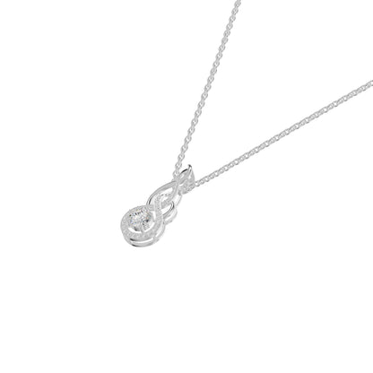 Ethereal Eclipse Diamond Pendant 18 KT / White Gold
