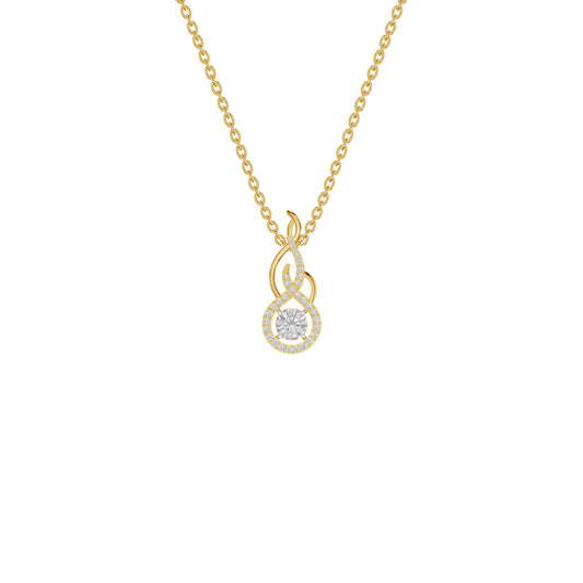 Ethereal Eclipse Diamond Pendant 18 KT / Yellow Gold
