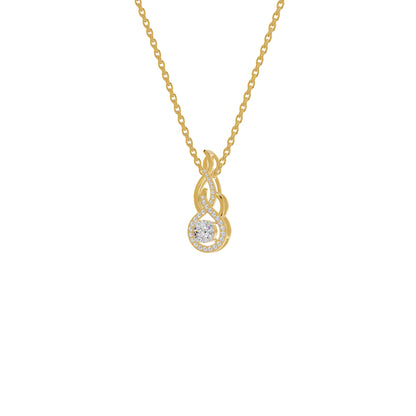 Ethereal Eclipse Diamond Pendant 18 KT / Yellow Gold