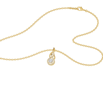 Ethereal Eclipse Diamond Pendant 18 KT / Yellow Gold