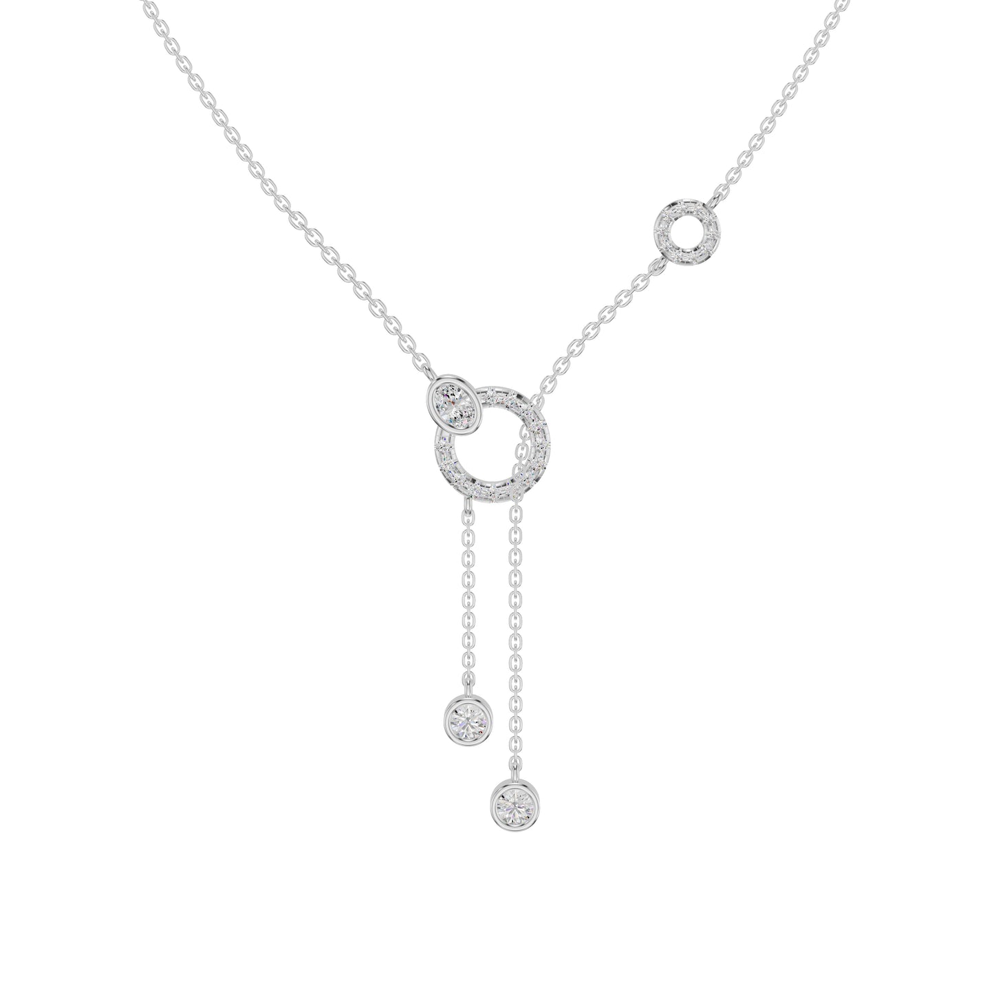 The Keepsake Diamond Chain Necklace 18 KT / White Gold
