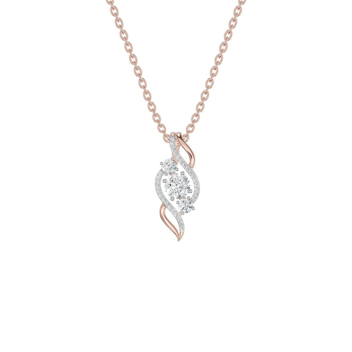 Veylisse Twist Diamond Pendant