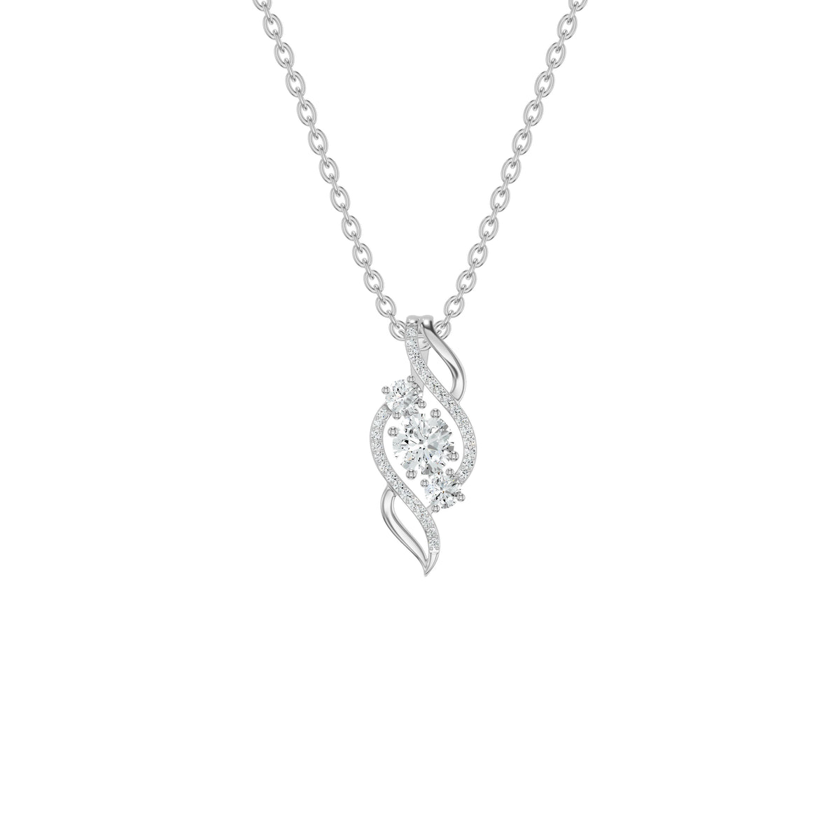 Veylisse Twist Diamond Pendant