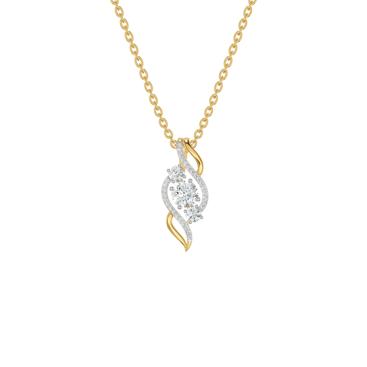 Veylisse Twist Diamond Pendant