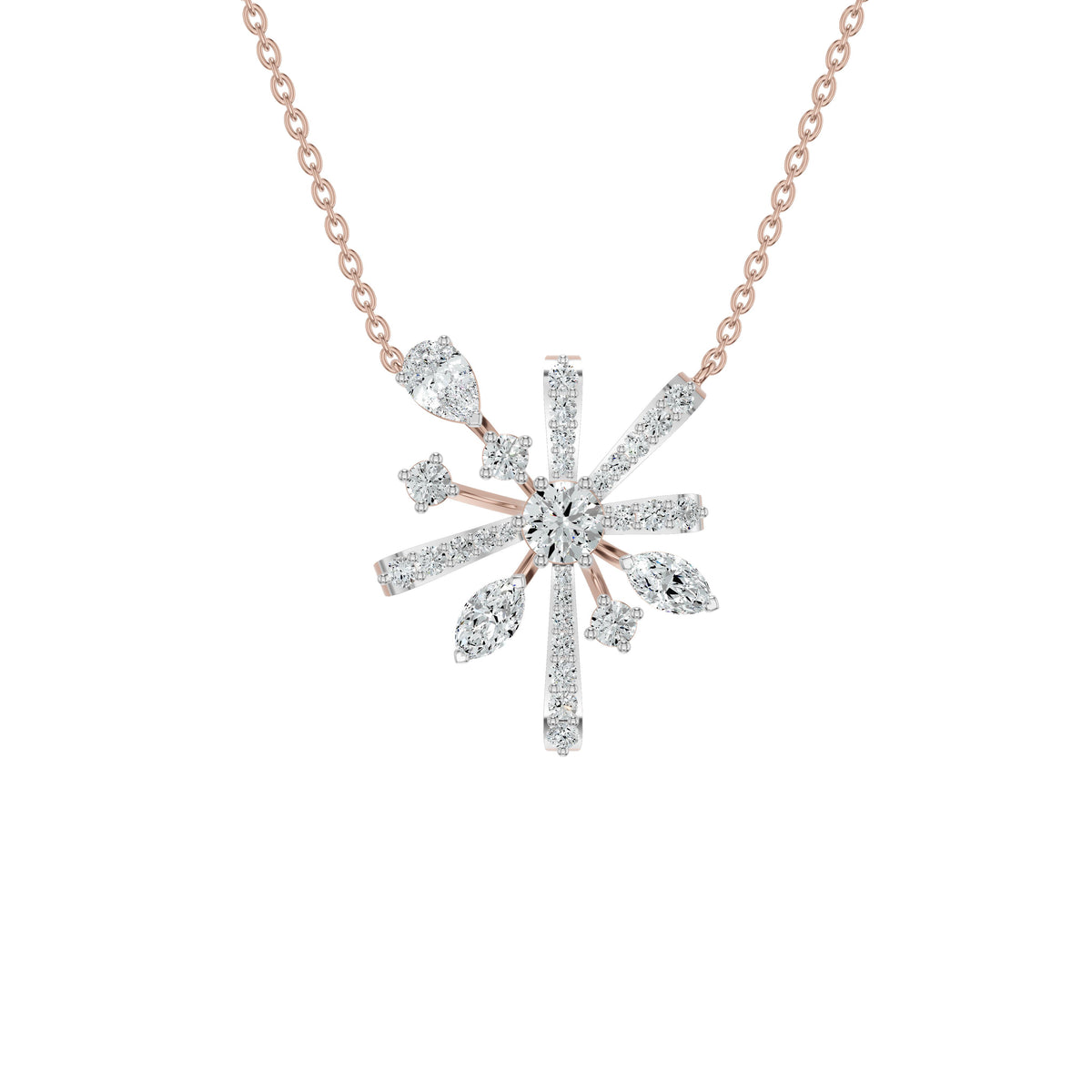 Starbloom Diamond Chain Necklace 18 KT / Rose Gold