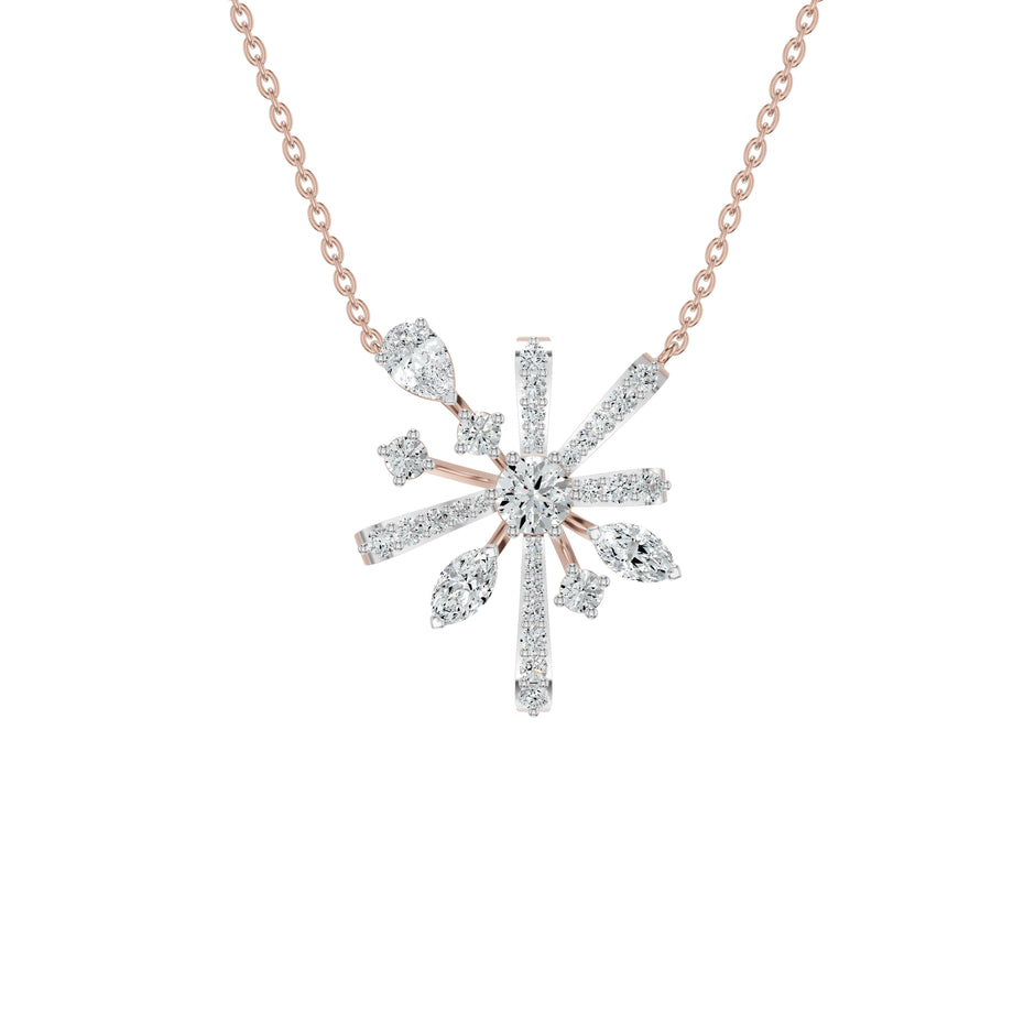 Starbloom Diamond Chain Necklace 18 KT / Rose Gold