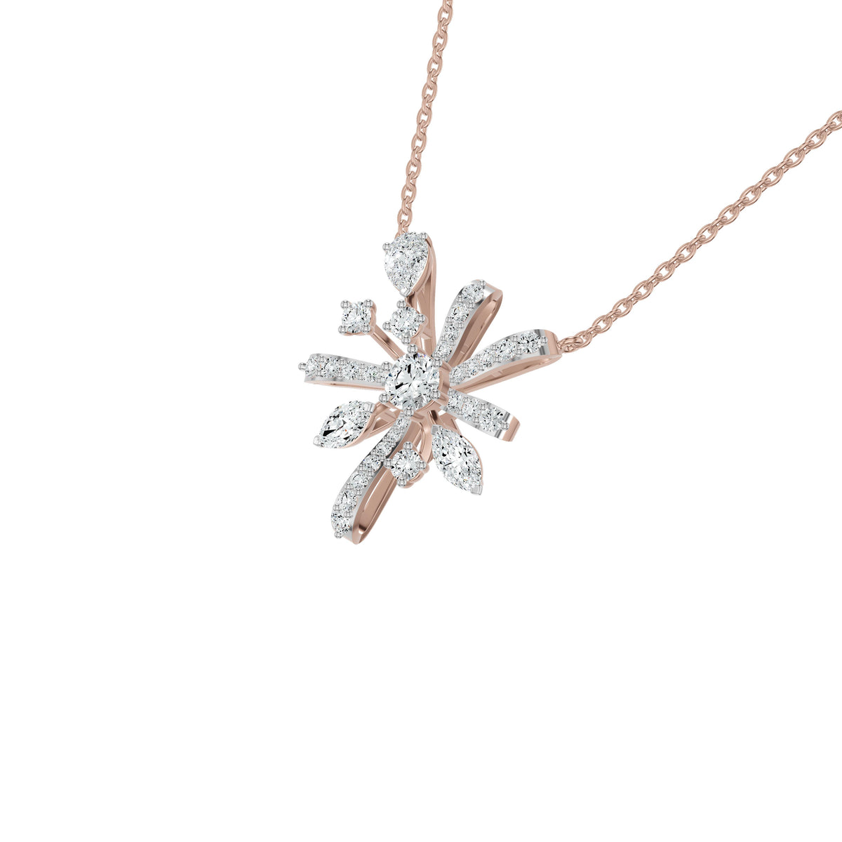 Starbloom Diamond Chain Necklace 18 KT / Rose Gold