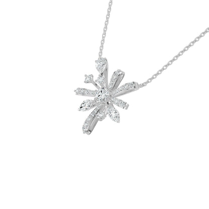 Starbloom Diamond Chain Necklace 18 KT / White Gold