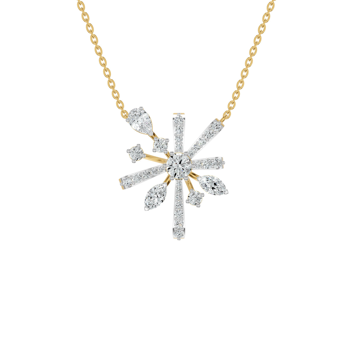 Starbloom Diamond Chain Necklace 18 KT / Yellow Gold