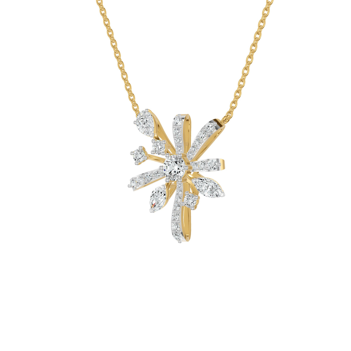Starbloom Diamond Chain Necklace 18 KT / Yellow Gold