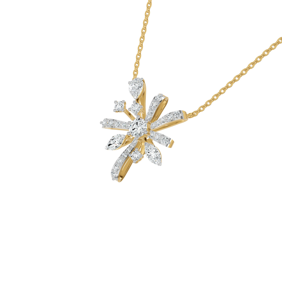 Starbloom Diamond Chain Necklace 18 KT / Yellow Gold