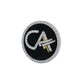 The Grace CA Diamond Brooch in 925 Silver with Black Enamel