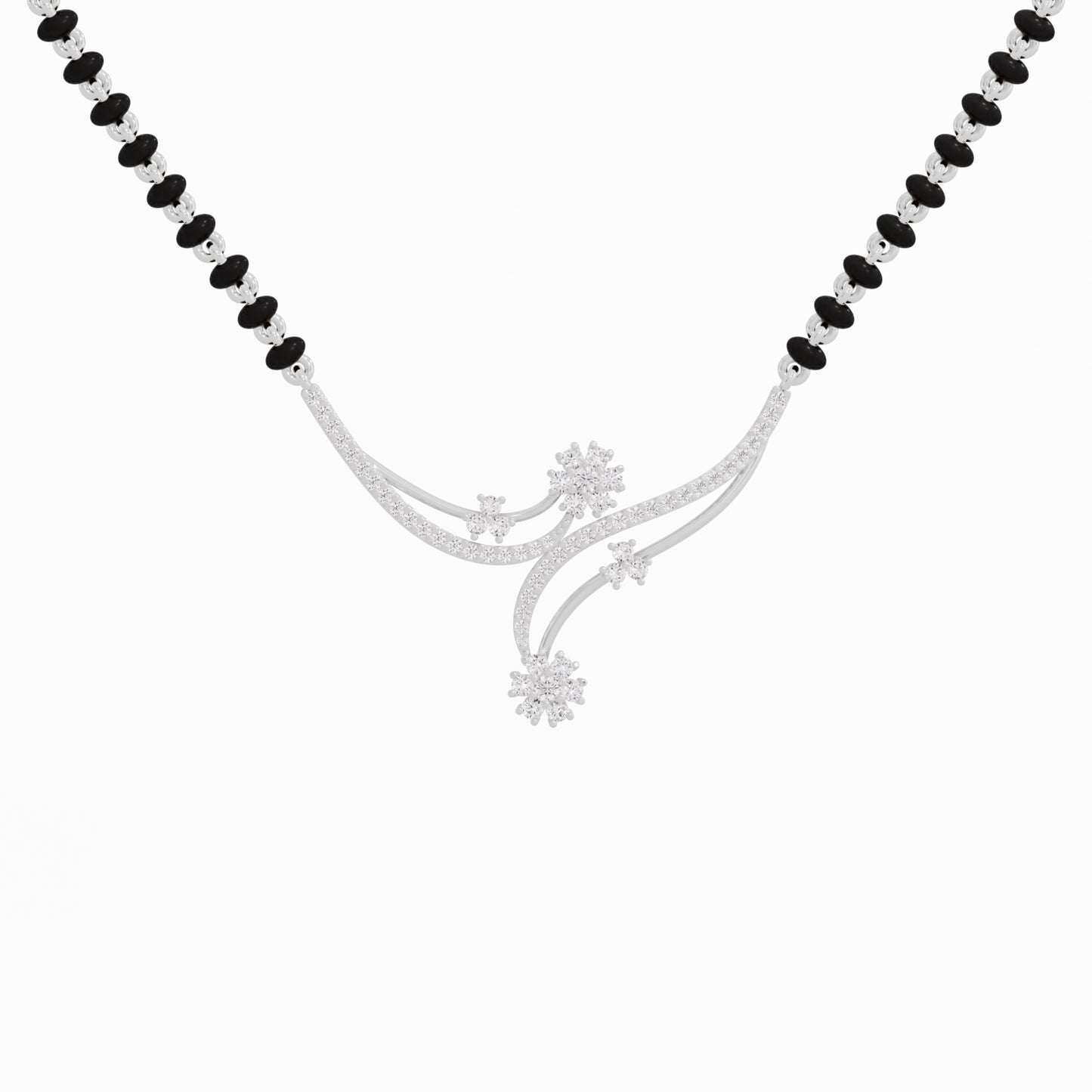 Delicate Floral Diamond Mangalsutra