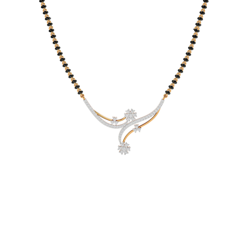 Delicate Floral Diamond Mangalsutra