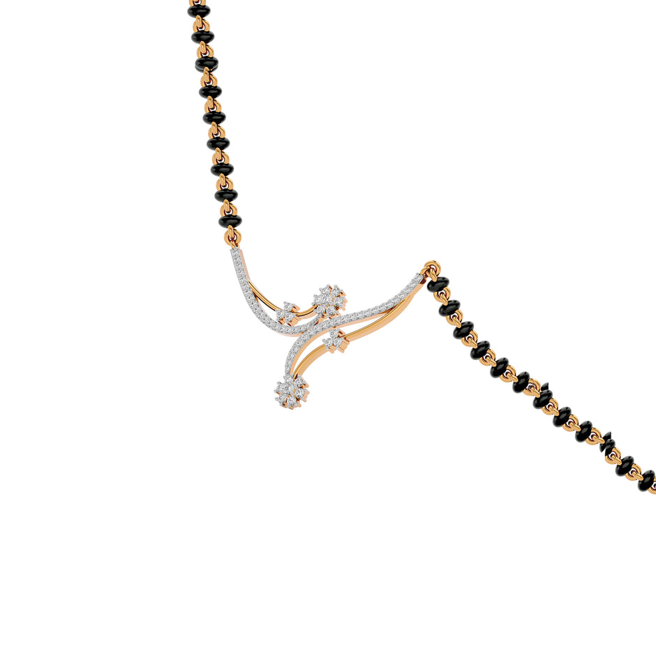 Delicate Floral Diamond Mangalsutra