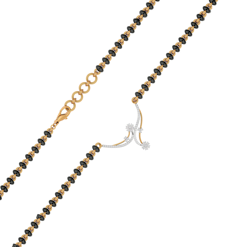Delicate Floral Diamond Mangalsutra