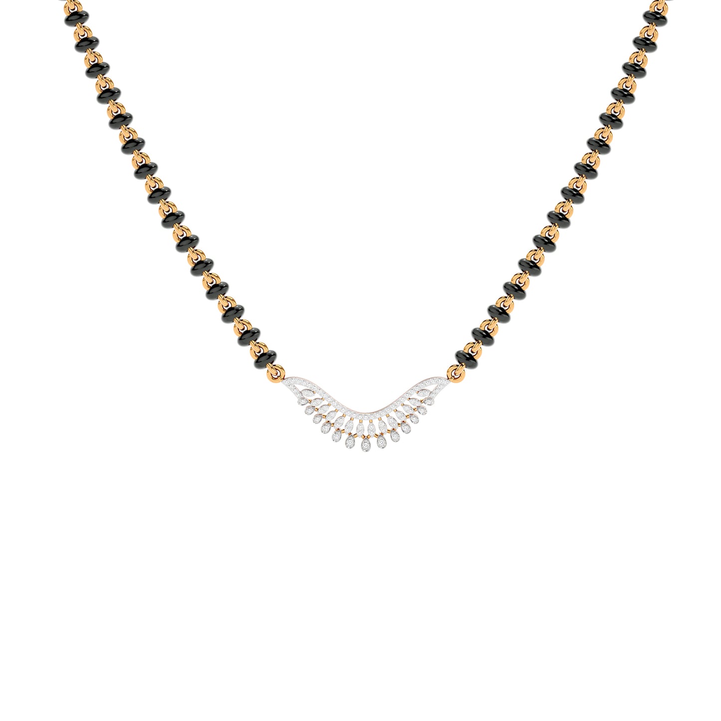 Elegant Affinity Diamond Mangalsutra 18 KT / Yellow Gold