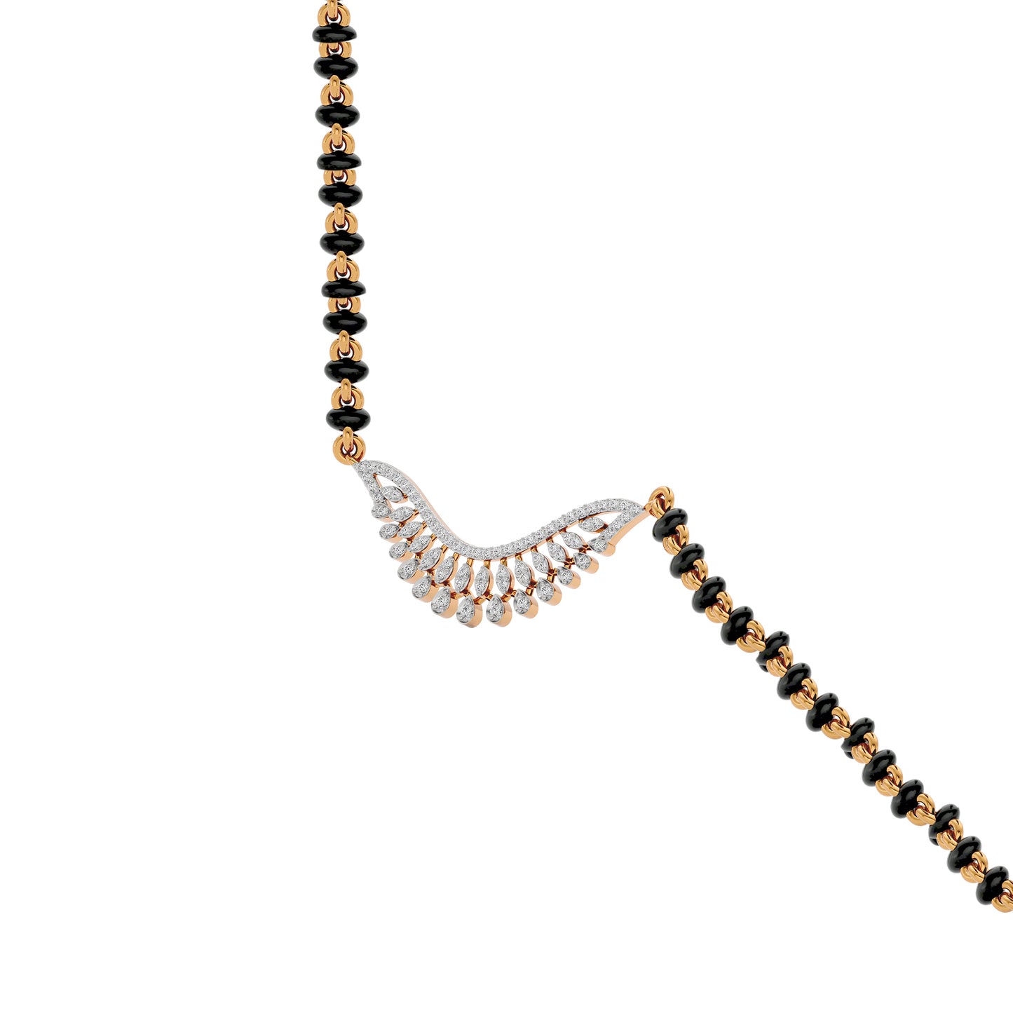 Elegant Affinity Diamond Mangalsutra 18 KT / Yellow Gold