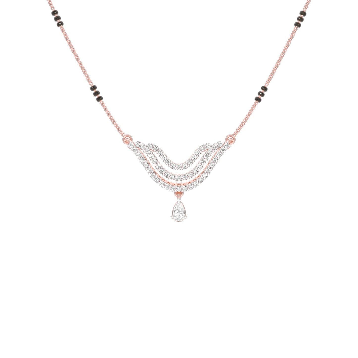 Graceful Union Diamond Mangalsutra 18 KT / Rose Gold