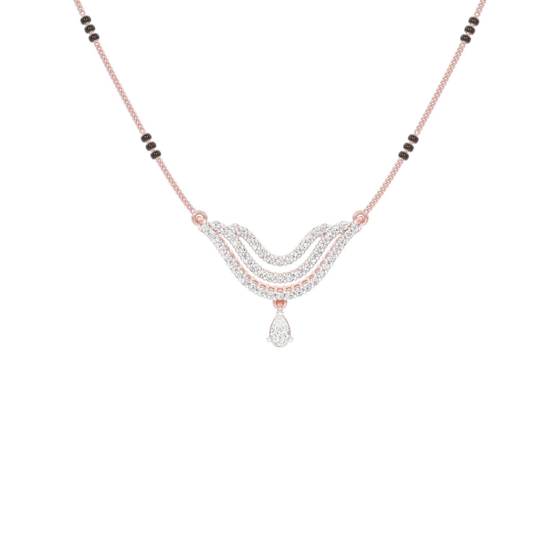 Graceful Union Diamond Mangalsutra 18 KT / Rose Gold
