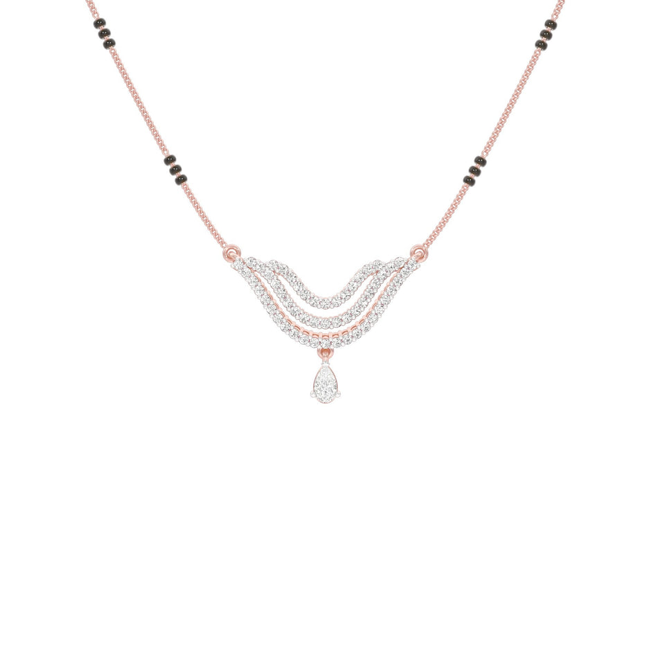 Graceful Union Diamond Mangalsutra 18 KT / Rose Gold