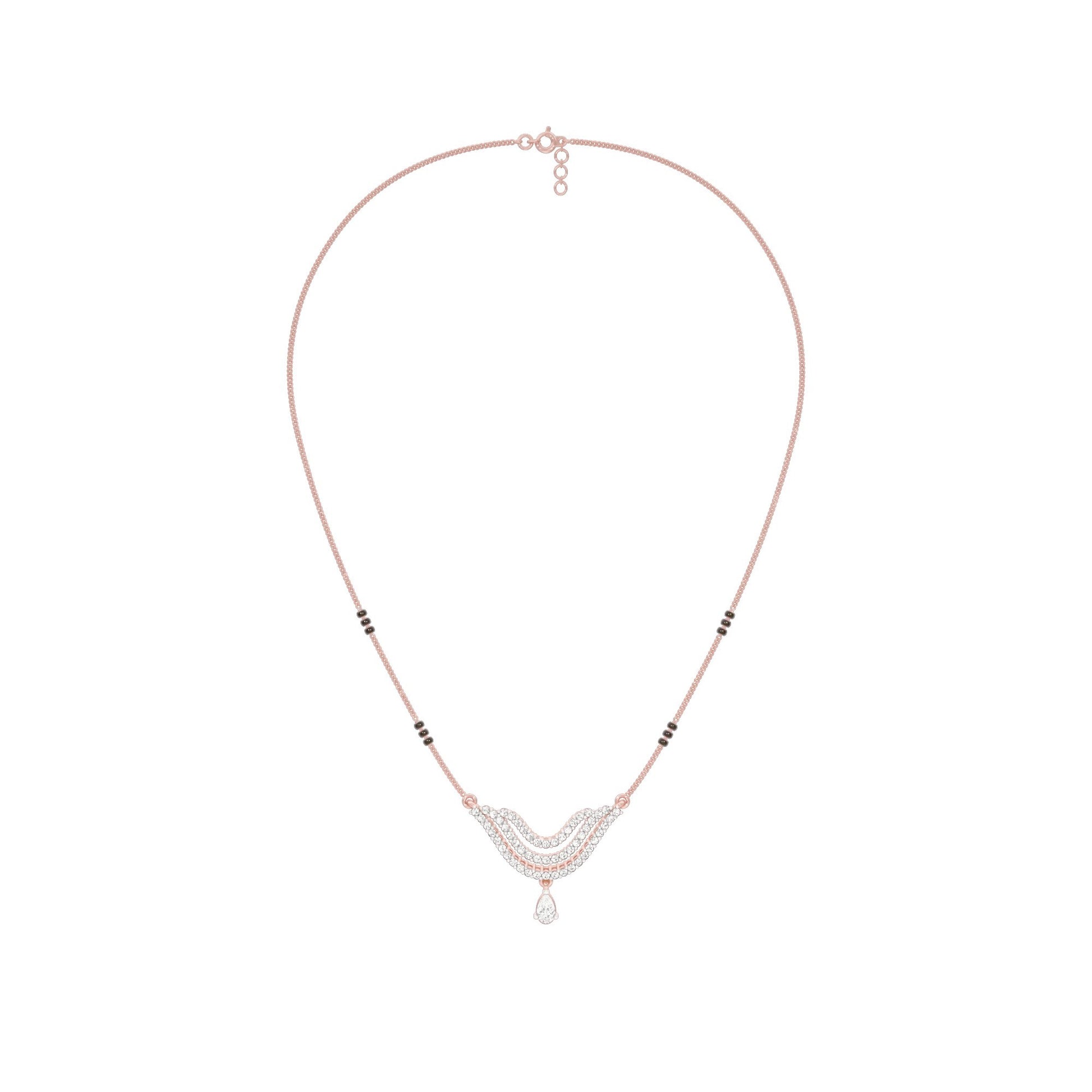 Graceful Union Diamond Mangalsutra 18 KT / Rose Gold