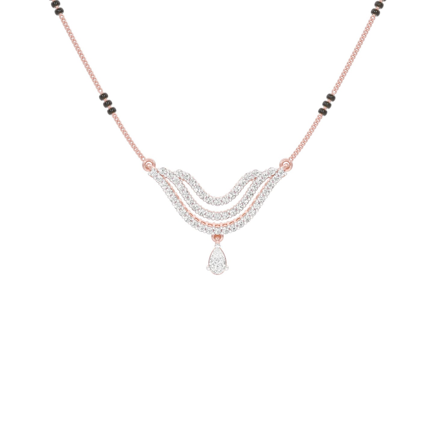 Graceful Union Diamond Mangalsutra 18 KT / Rose Gold