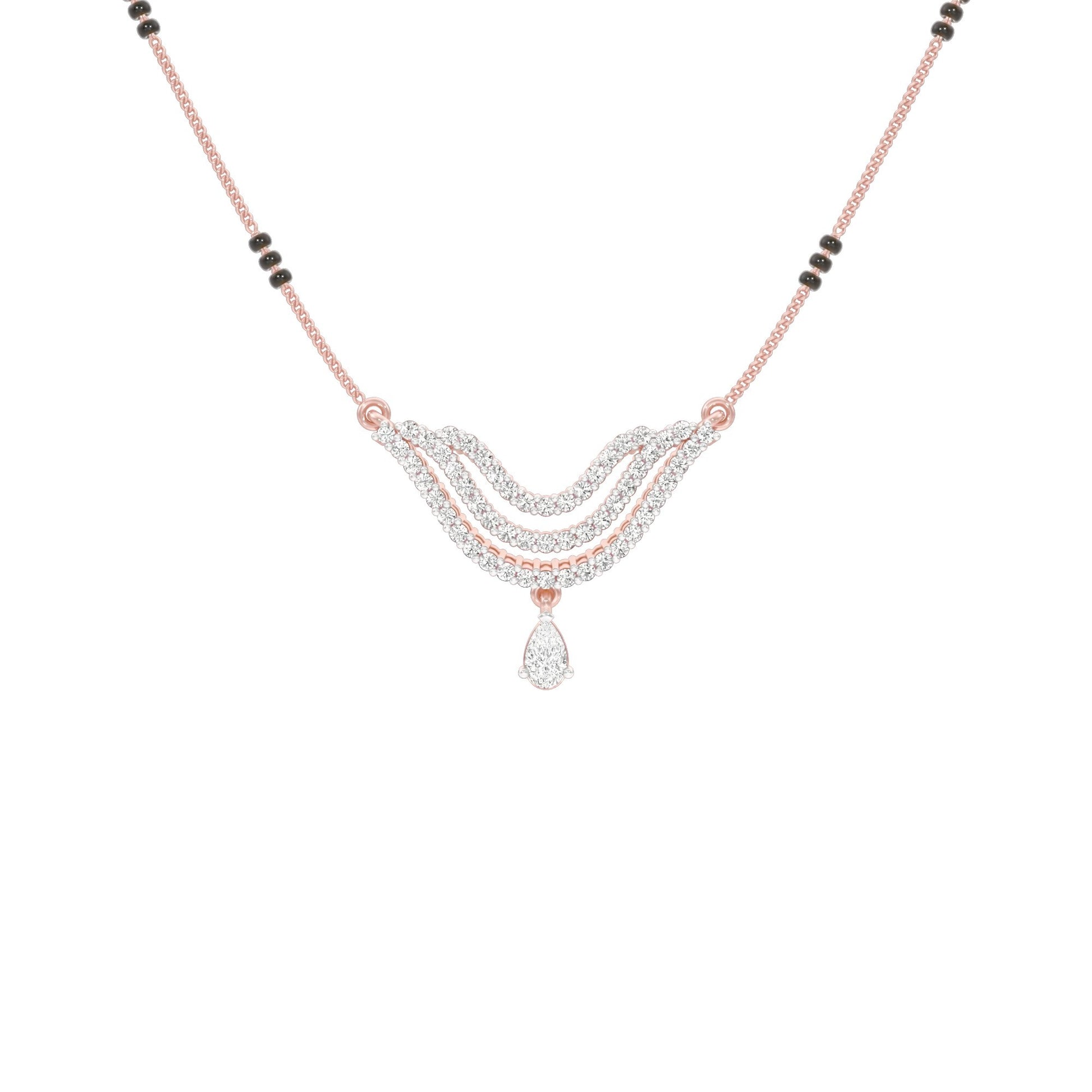 Graceful Union Diamond Mangalsutra 18 KT / Rose Gold