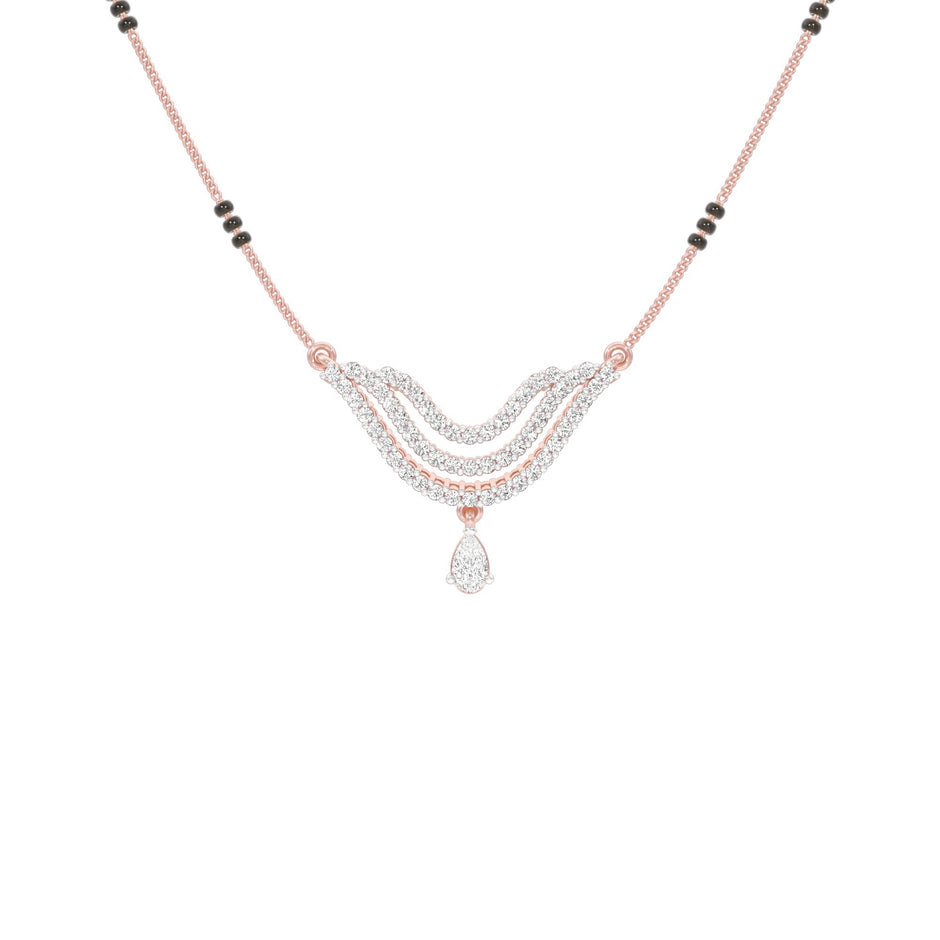 Graceful Union Diamond Mangalsutra 18 KT / Rose Gold
