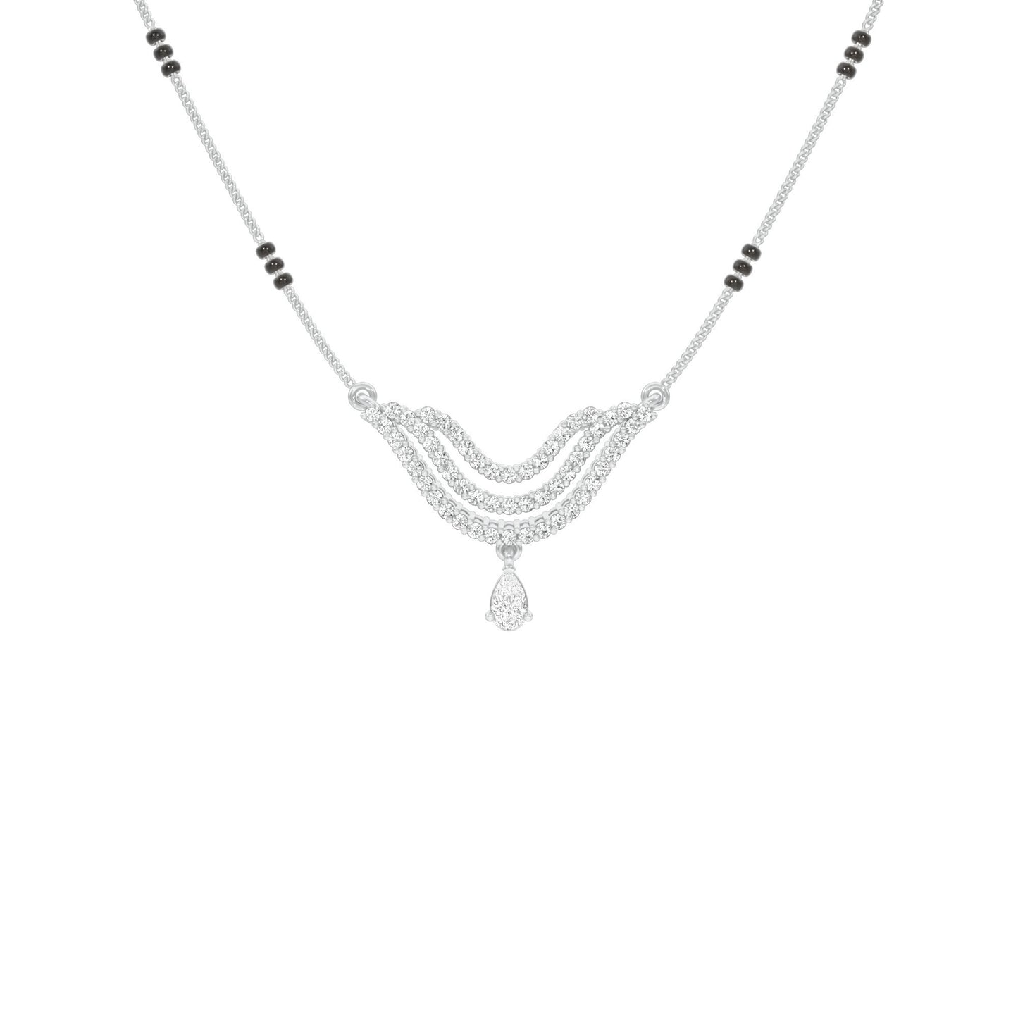 Graceful Union Diamond Mangalsutra 18 KT / White Gold