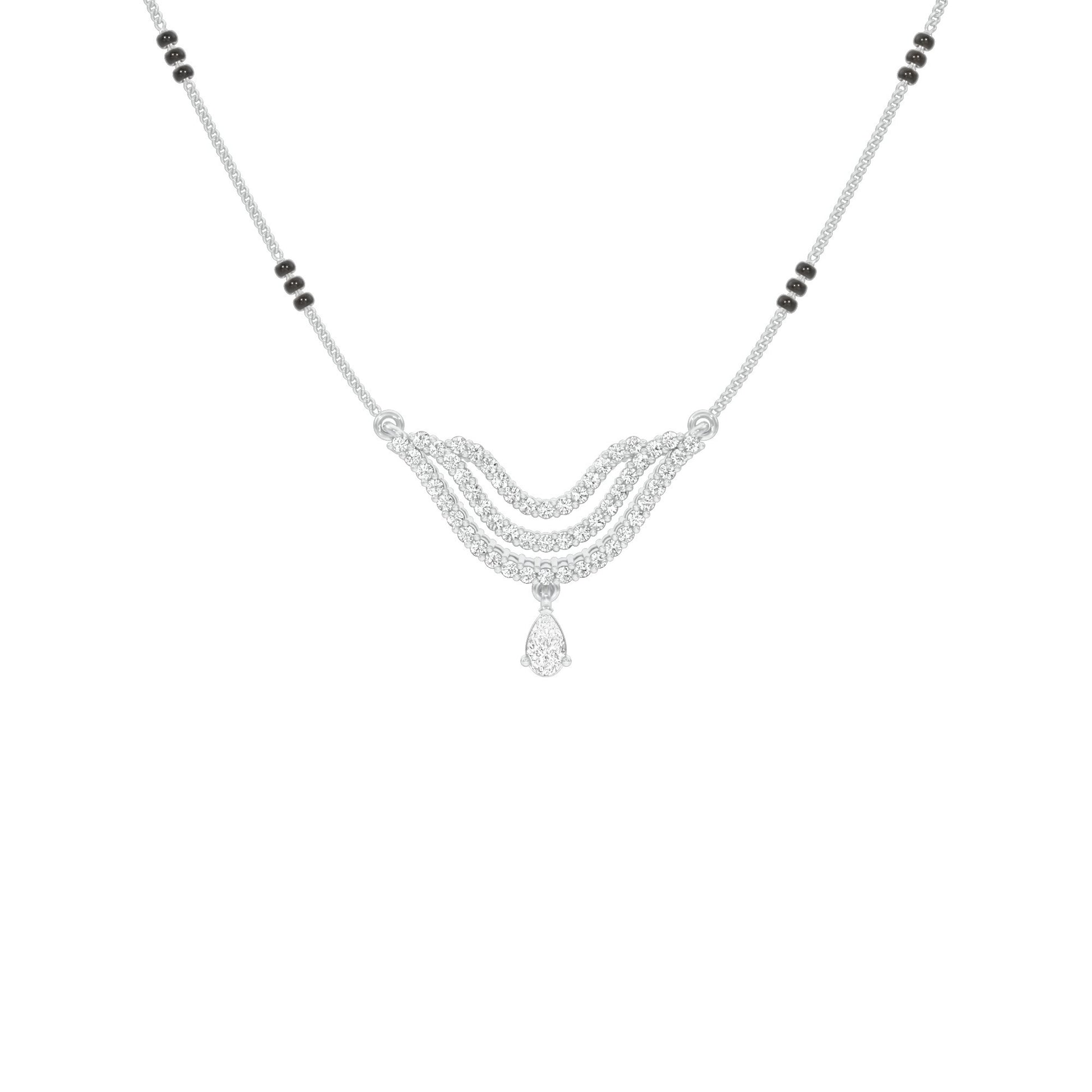 Graceful Union Diamond Mangalsutra 18 KT / White Gold