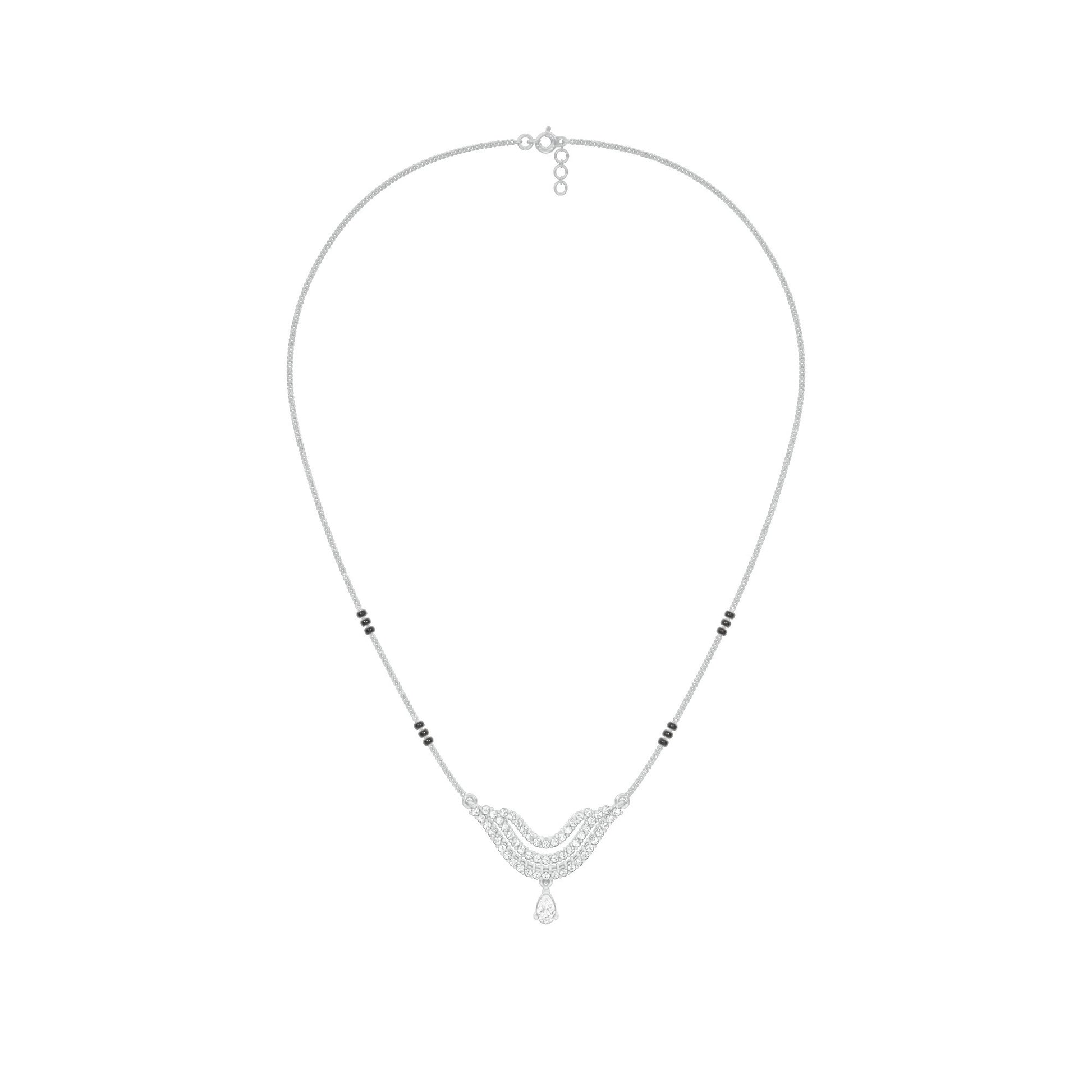 Graceful Union Diamond Mangalsutra 18 KT / White Gold