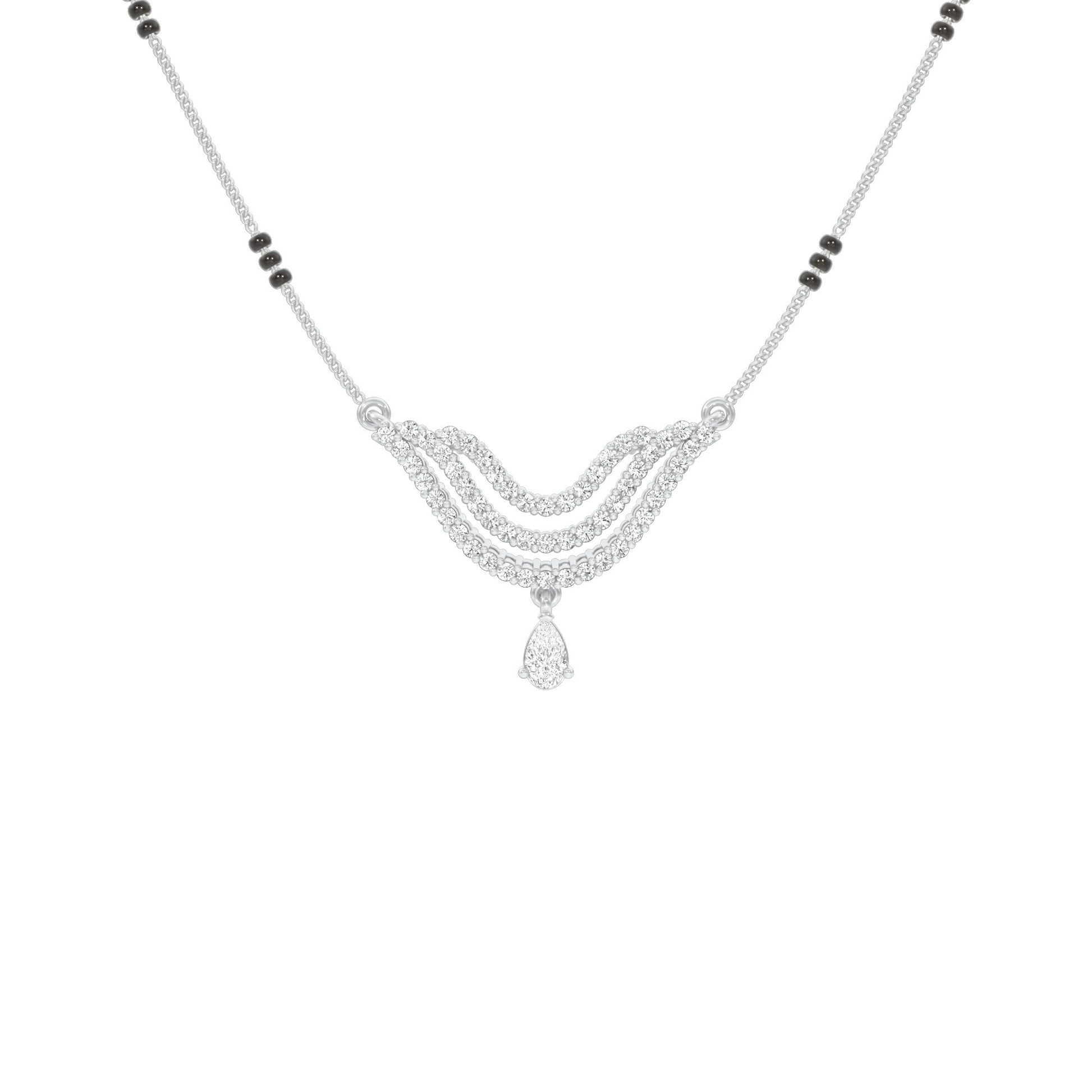 Graceful Union Diamond Mangalsutra 18 KT / White Gold