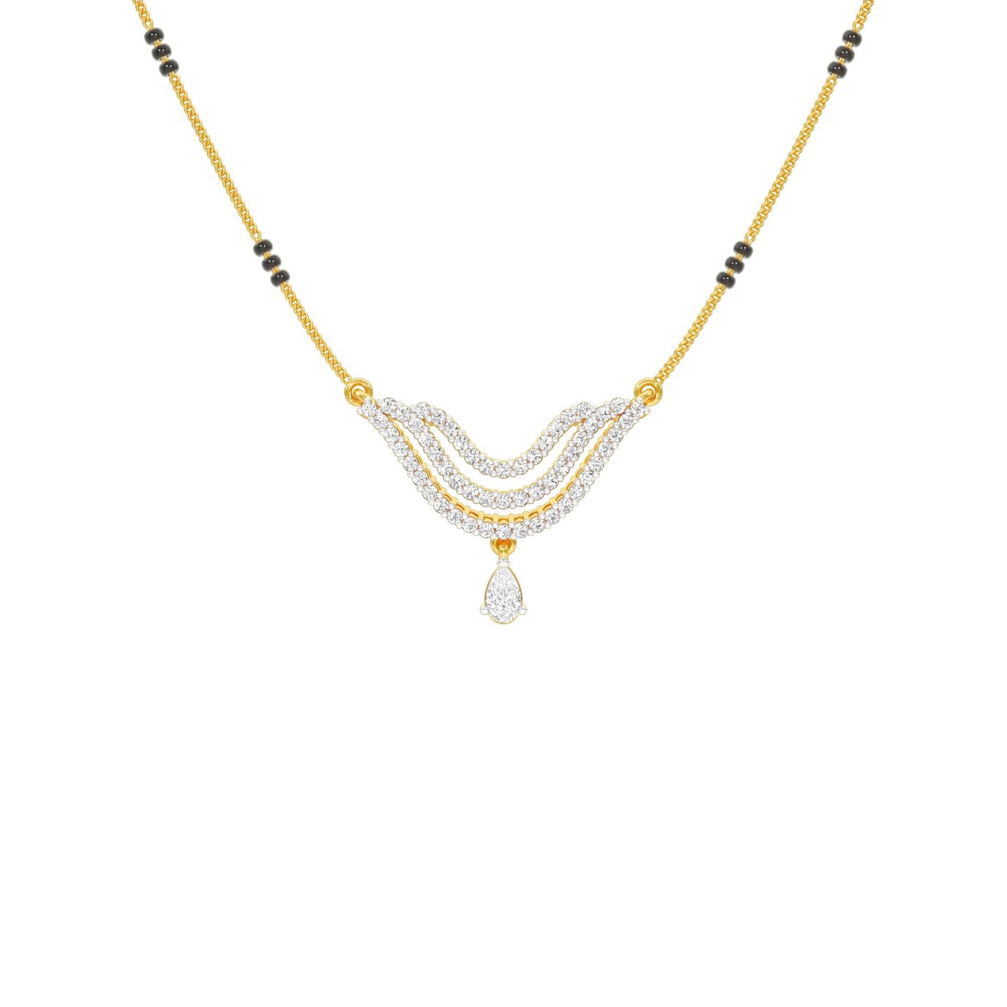 Graceful Union Diamond Mangalsutra 18 KT / Yellow Gold