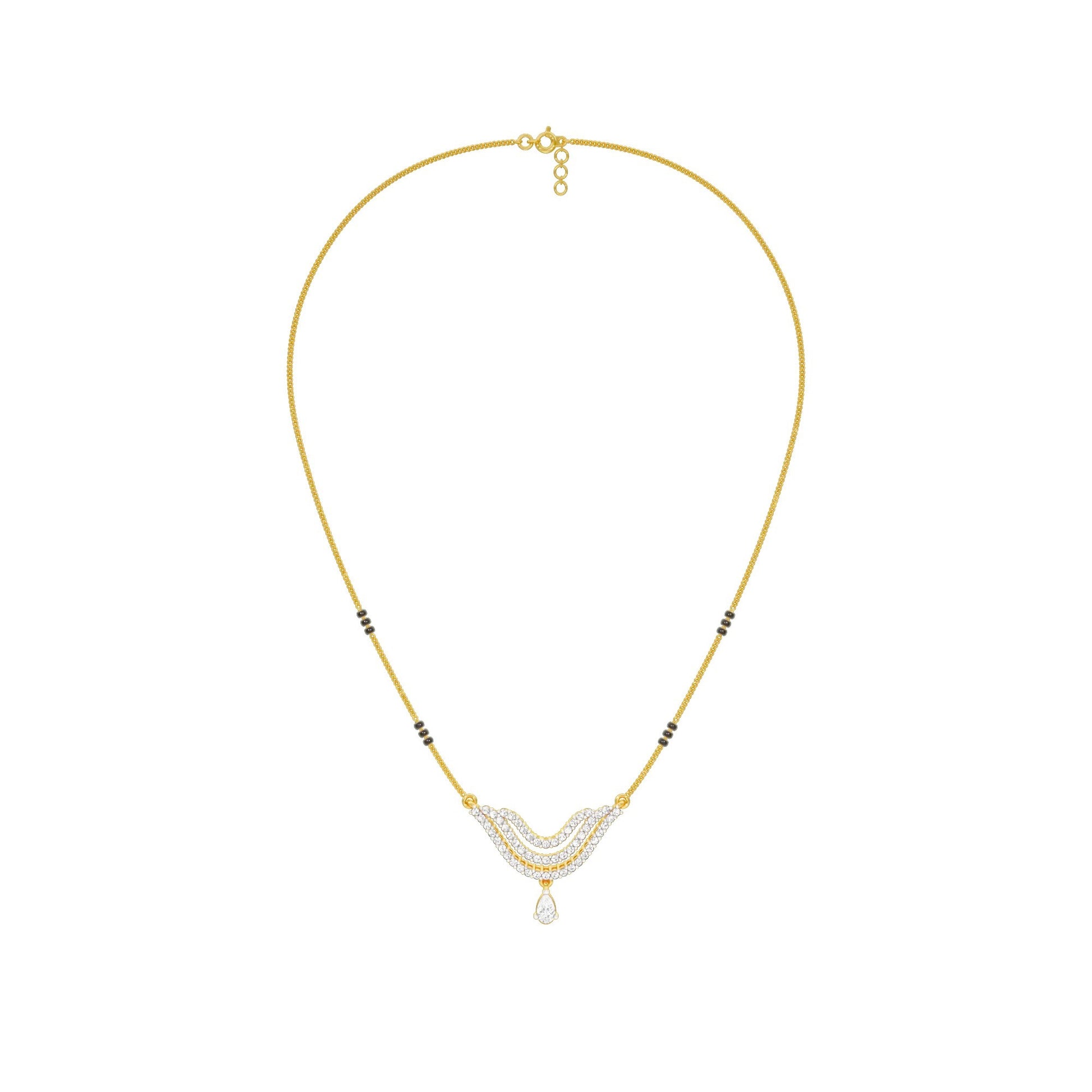Graceful Union Diamond Mangalsutra 18 KT / Yellow Gold