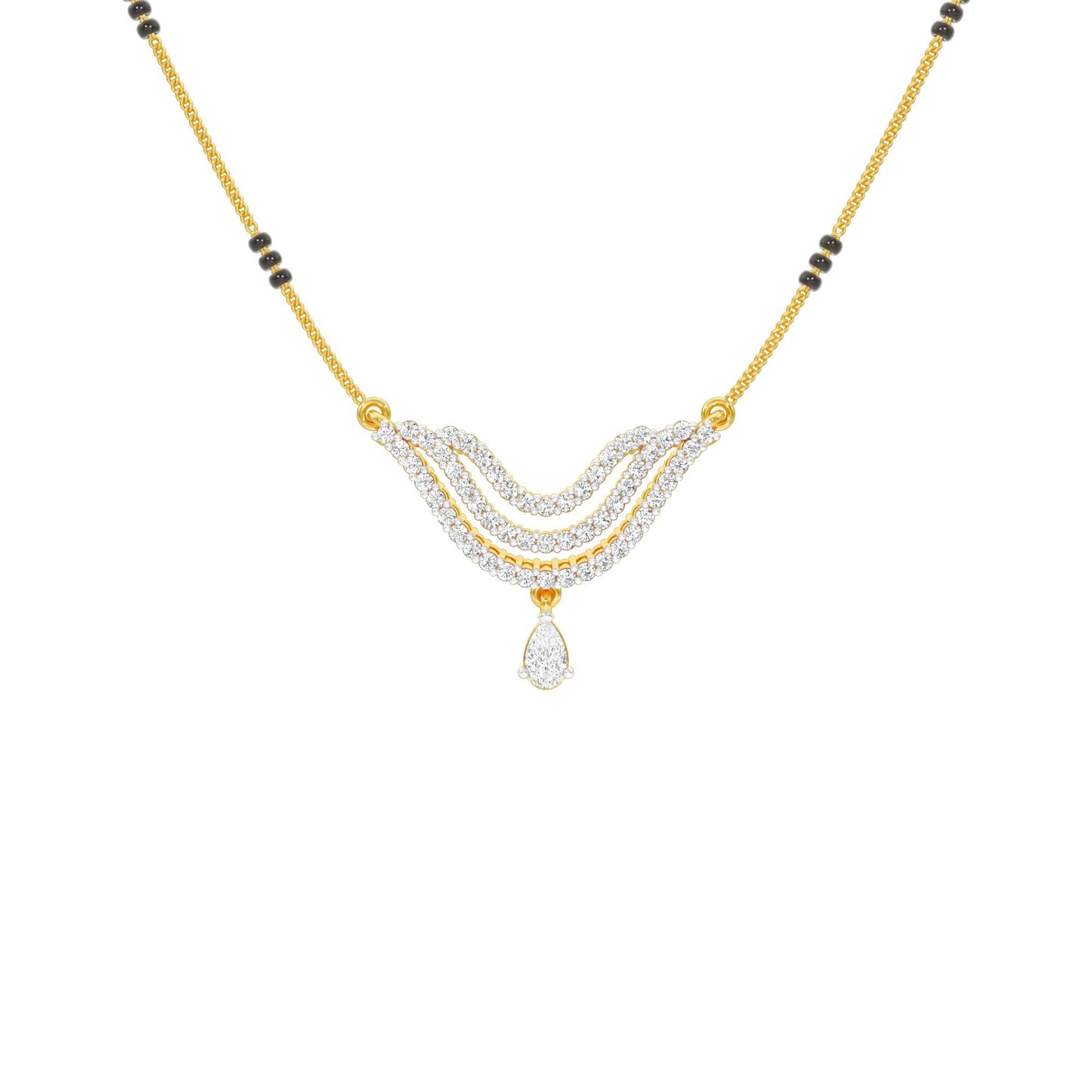Graceful Union Diamond Mangalsutra 18 KT / Yellow Gold