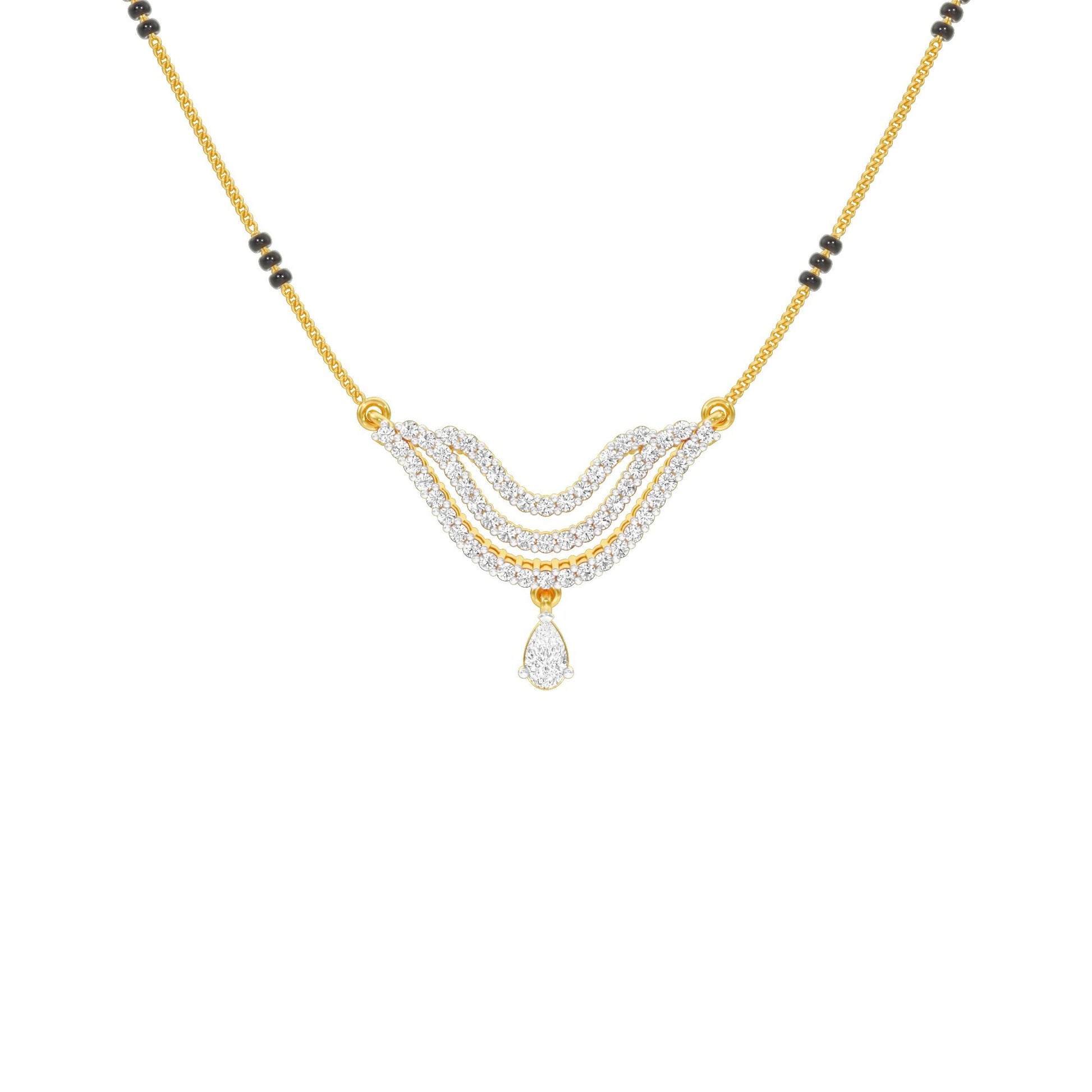 Graceful Union Diamond Mangalsutra 18 KT / Yellow Gold
