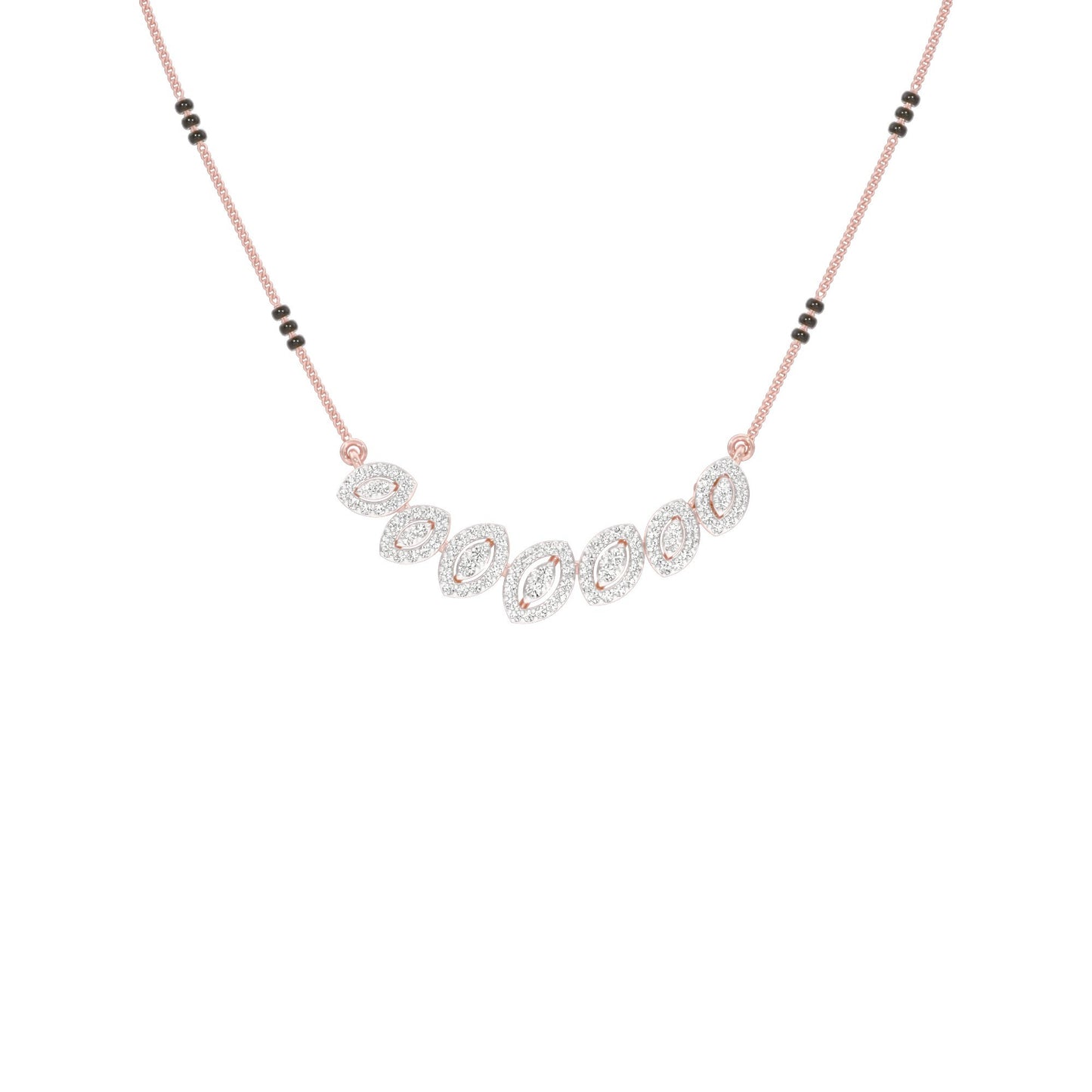 Evergreen Charm Diamond Mangalsutra 18 KT / Rose Gold