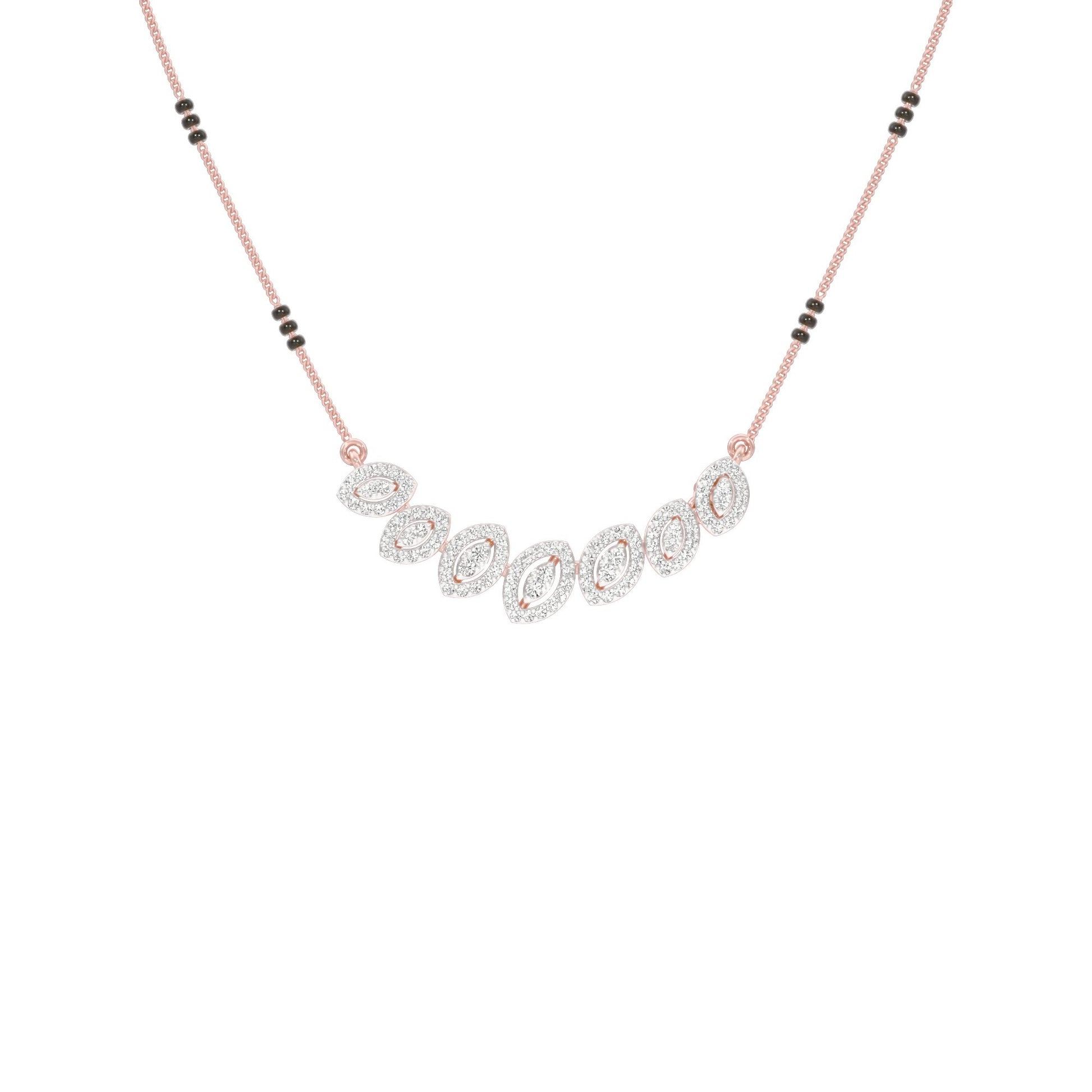 Evergreen Charm Diamond Mangalsutra 18 KT / Rose Gold