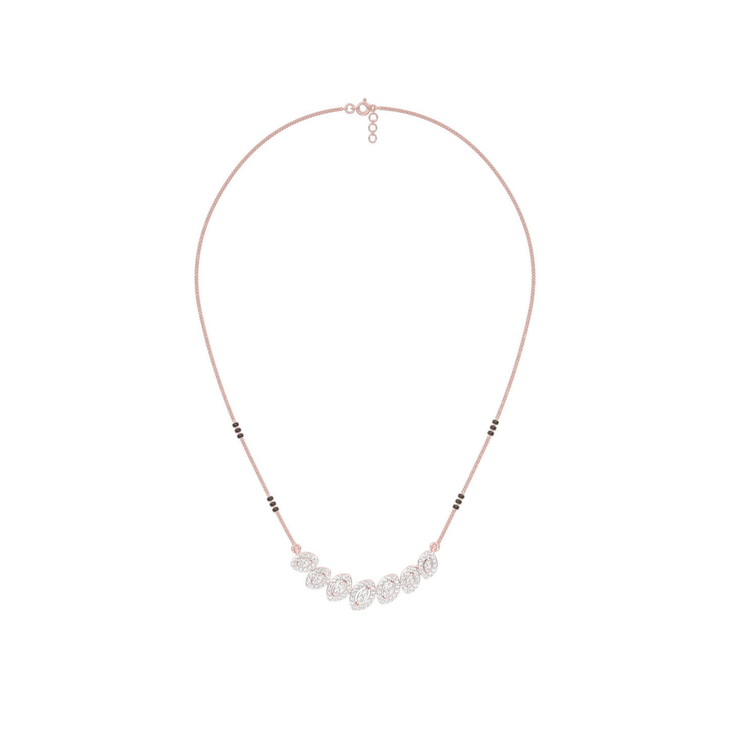 Evergreen Charm Diamond Mangalsutra 18 KT / Rose Gold