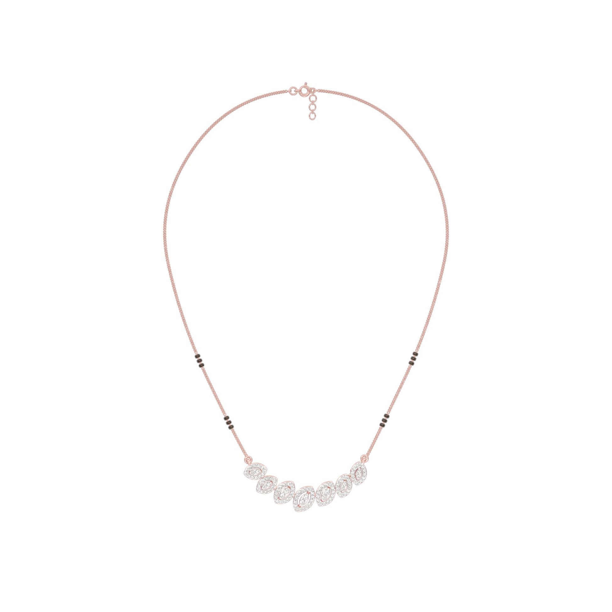 Evergreen Charm Diamond Mangalsutra 18 KT / Rose Gold